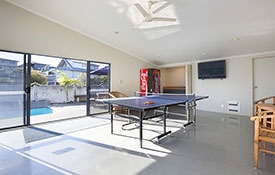 games room with table tennis and TV