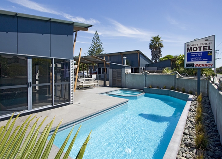 an outdoor swimming pool