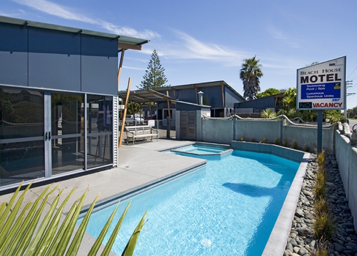 an outdoor swimming pool